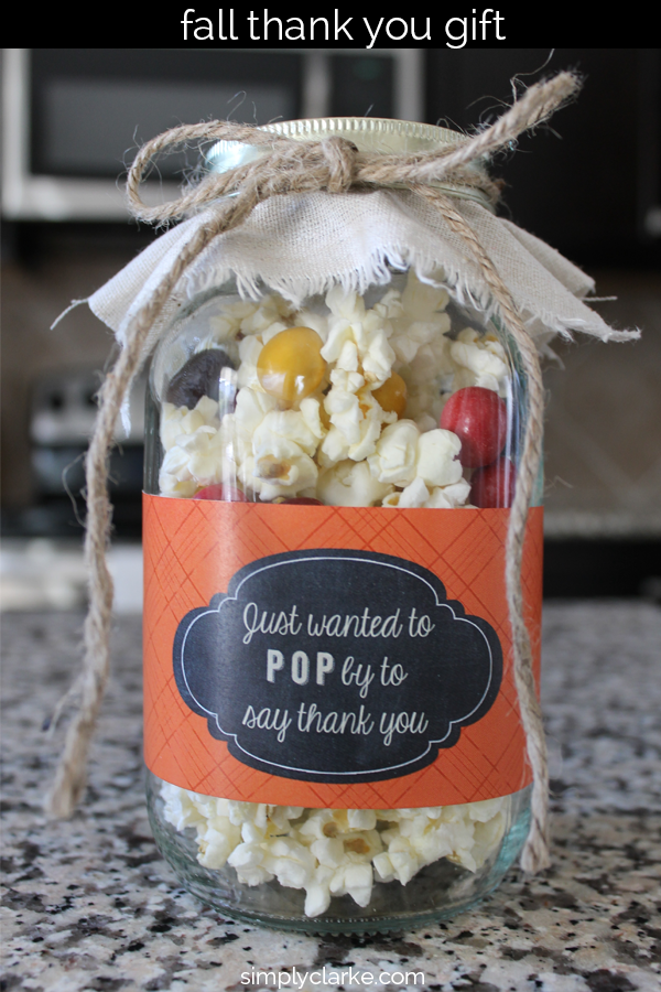 Low Calorie Popcorn Fall Gift Idea - Simply Clarke